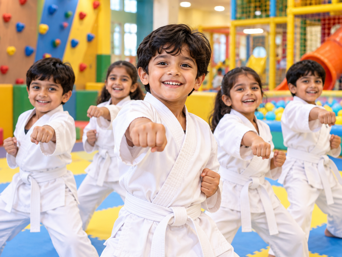 Tingaland redesign — home 10 Children enjoying a playful dojo activity