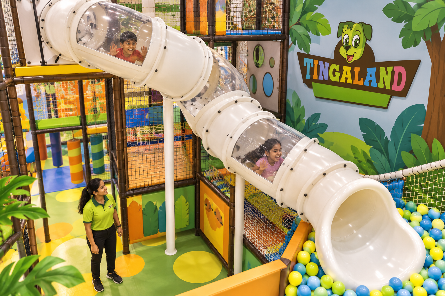 An overview of the tube slide path